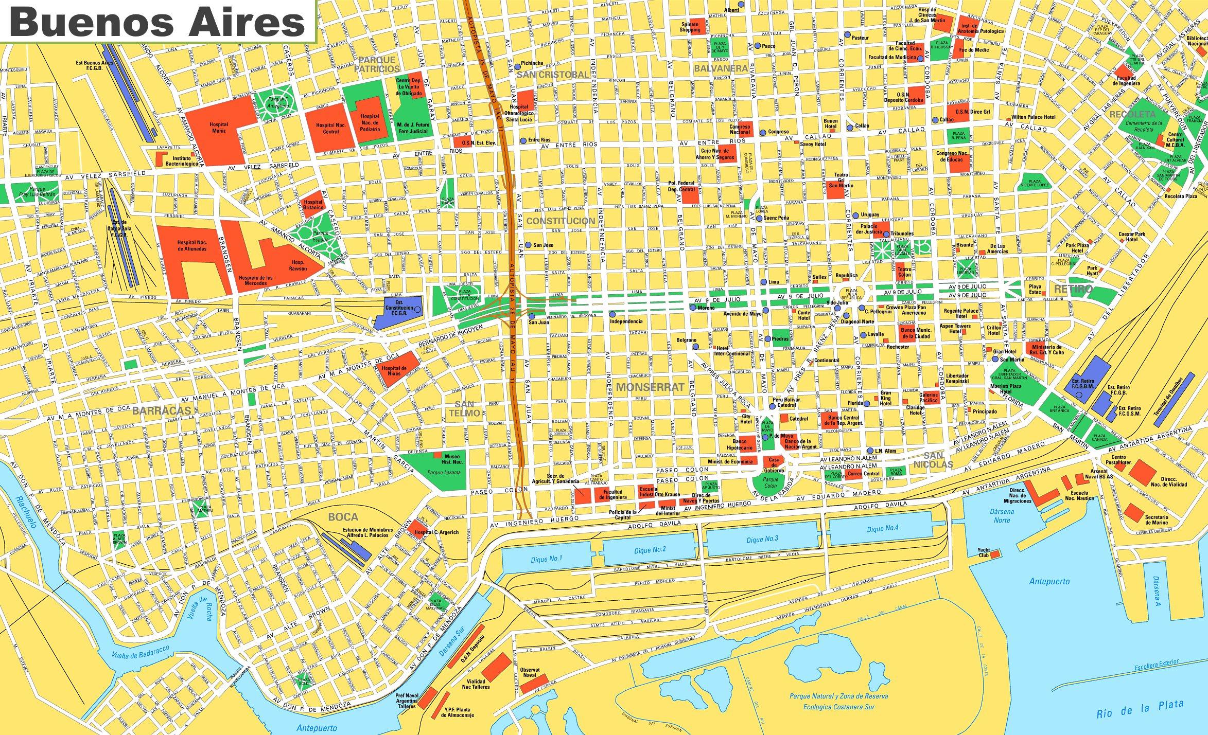 Mapa de Buenos Aires: organizando seu roteiro – Aguiar Buenos Aires