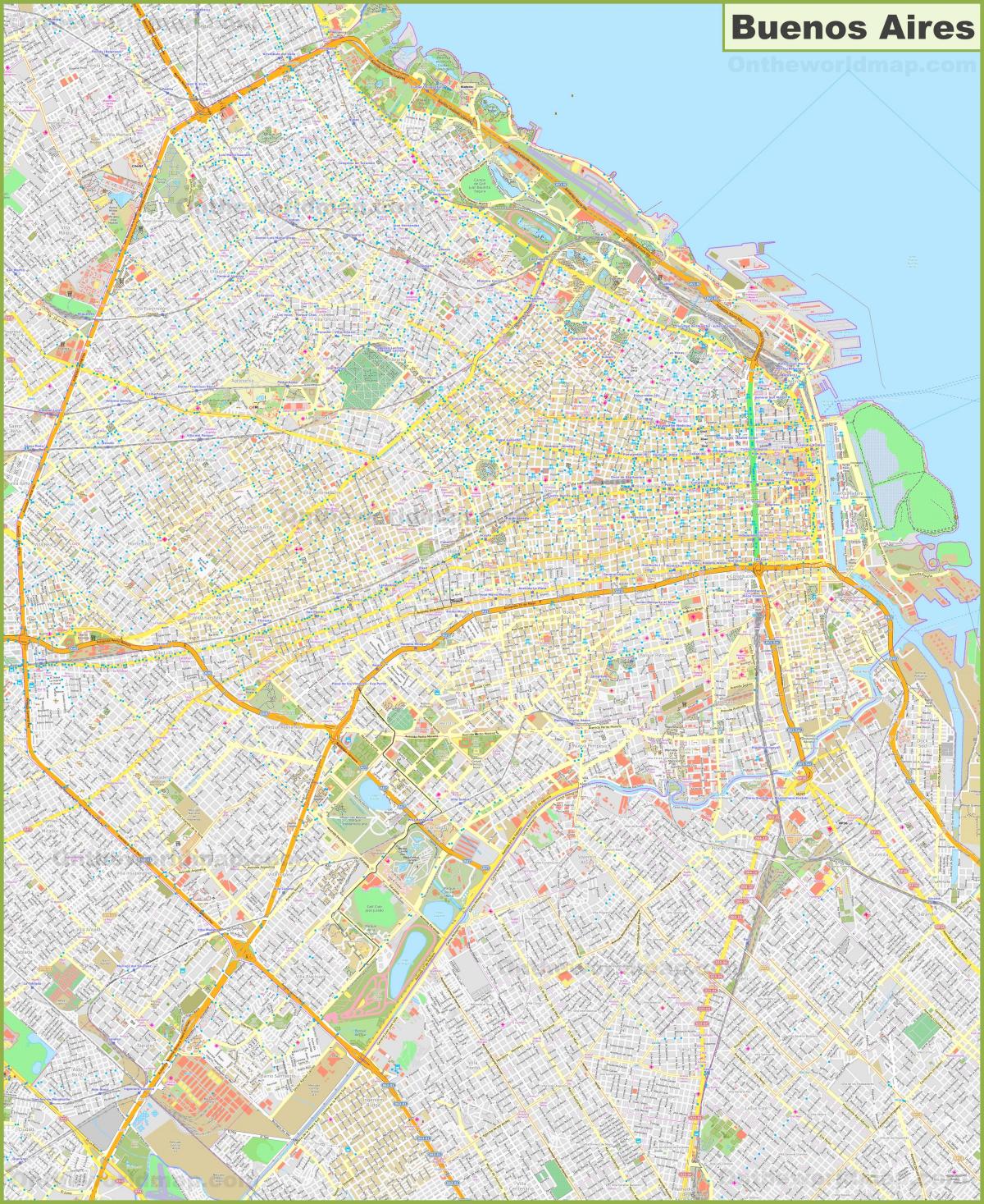 Mapa das ruas de Buenos Aires